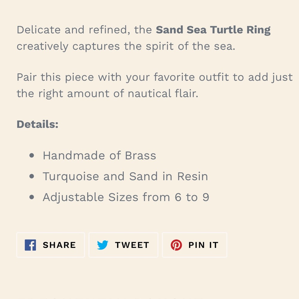 NWT🏝️SAND/TURQUOISE PEBBLES RESIN SILVER SEA TURTLE BEACH RING One Size Fits All - Picture 6 of 7